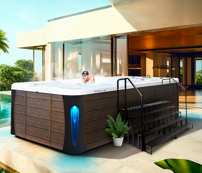 Calspas hot tub being used in a family setting - Fairfax